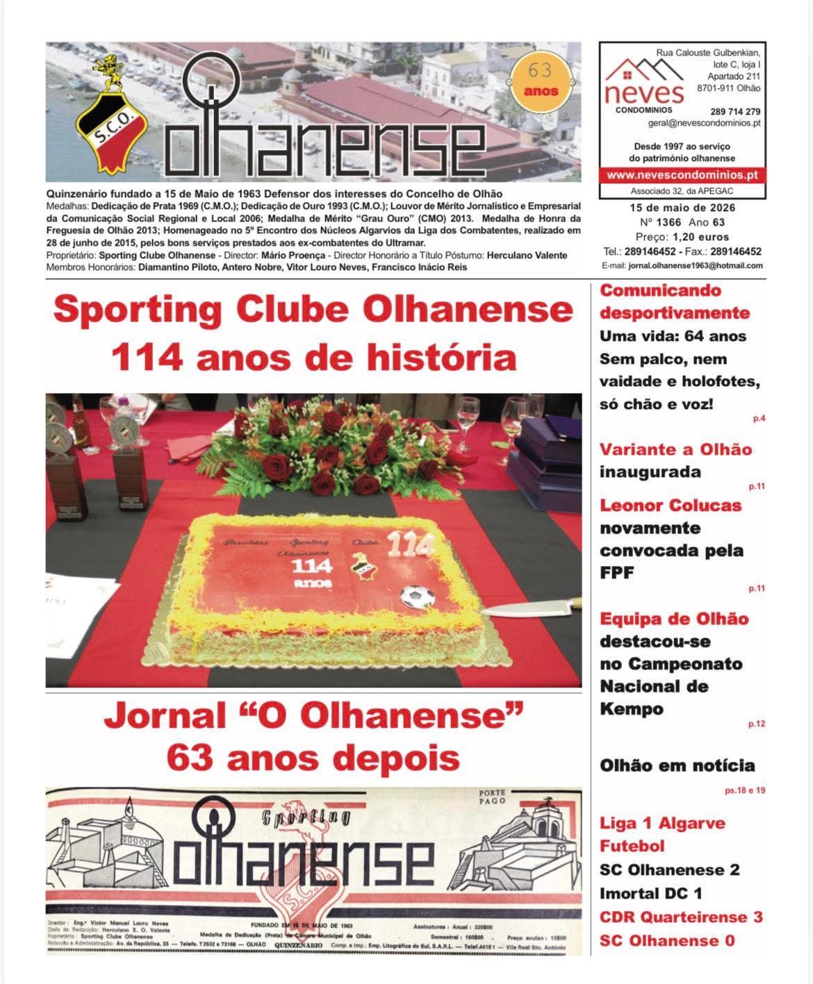 Jornal "O Olhanense" - 15-05-2026
